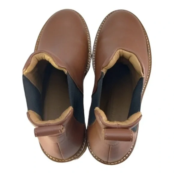 Everlane The Italian Leather Chelsea Boot Tobacco Brown Womens Size 5 - Picture 7 of 8